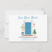 水の色を移動した新しいホーム発表 サンキューカード (正面)