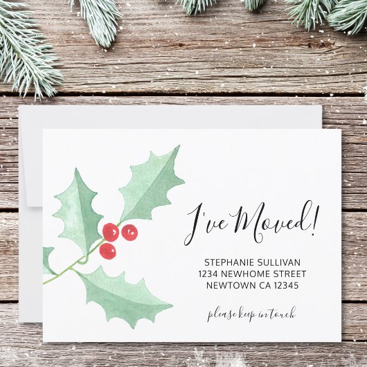 水の色を移動するホリー移動 案内状