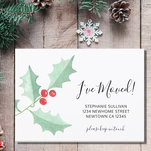 水の色を移動するホリー移動 案内状