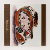 水の色を見た先住民アメリカ陶芸芸術に選ばれる ジグソーパズル (横)