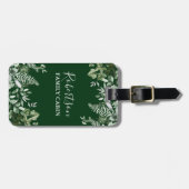 水の色アイビーセージのシダ家族キャビングリーン ラゲッジタグ (正面横)
