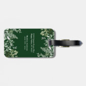 水の色アイビーセージのシダ家族キャビングリーン ラゲッジタグ (裏面横)
