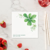 水の色アイリッシュセントパトリックの日の赤ちゃんシャワー スタンダードカクテルナプキン (インサイチュ)