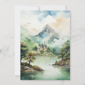 水の色アイルランドの目的地の結婚式 招待状 (裏面)