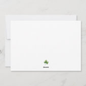 水の色アイルランド彼女は詩セントパトリックの日 シーズンカード (裏面)