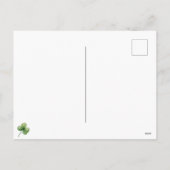 水の色アイルランド彼女は詩セントパトリックの日 シーズンポストカード (裏面)