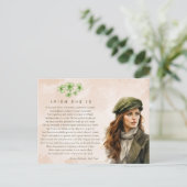 水の色アイルランド彼女は詩セントパトリックの日 シーズンポストカード (スタンド正面)