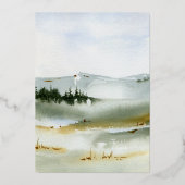 水の色アウトドリー結婚式招待状 箔招待状 (裏面)