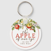 水の色アップルの目の秋の赤ちゃんシャワー キーホルダー (正面)