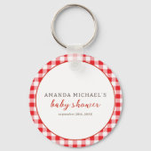 水の色アップルの目の秋の赤ちゃんシャワー キーホルダー (裏面)