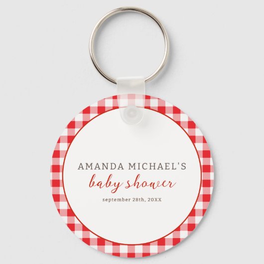 水の色アップルの目の秋の赤ちゃんシャワー キーホルダー (裏面)