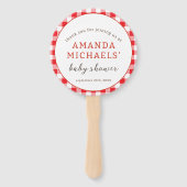 水の色アップルの目の秋の赤ちゃんシャワー ハンドファン (裏面)