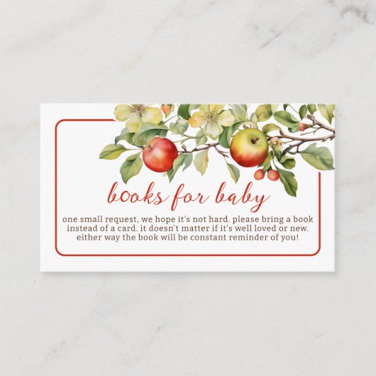 水の色アップルの私たちの目の秋本ベビー エンクロージャーカード (正面)