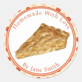 水の色アップルパイ自家製素朴品 ラウンドシール (正面)