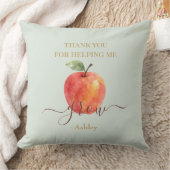 水の色アップル先生 – サンキューギフト クッション (ブランケット)