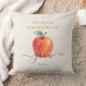 水の色アップル先生 – サンキューギフト クッション (ブランケット)