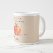 水の色アップル先生 – サンキューギフト ジャンボコーヒーマグカップ (正面右)