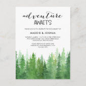 水の色アドベンチャーアウェイズフォレスト婚約Inv ポストカード (正面)