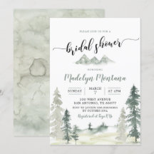 水の色アドベンチャーフォレストパインツリーブライダルシャワー