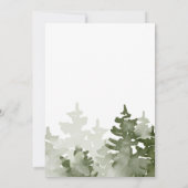 水の色アドベンチャーフォレストベビーシャワー招待状 招待状 (裏面)