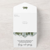 水の色アドベンチャーフォレストベビーシャワー オールインワン招待状 (外側)