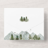 水の色アドベンチャーフォレストベビーシャワー オールインワン招待状 (裏面)