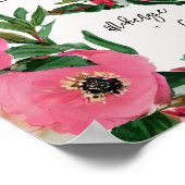 水の色アネモネ結婚の歓迎 ポスター (角)