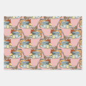 水の色アフタヌーンティー&ハニー ラッピングペーパーシート (正面2)