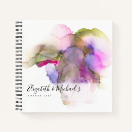 水の色アブストラックカップルバケットリストカスタムギフト ノートブック