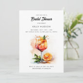 水の色アペロルスピリッツブライダルシャワー招待 招待状 (スタンド正面)