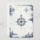 水の色アホイその男の子の赤航海のちゃんシャワー 招待状 (裏面)