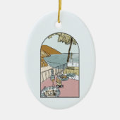 水の色アマカラフルルフィ海岸,イタリア セラミックオーナメント (正面)