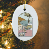 水の色アマカラフルルフィ海岸,イタリア セラミックオーナメント