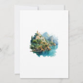 水の色アマルフィコーストイタリア宛先ウェディング 招待状 (裏面)