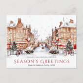 水の色アムステルダムオランダ旅行クリスマス シーズンポストカード (正面)