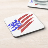 水の色アメリカ国旗の愛国的コースターセット コースター (左側)