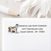 水の色アラスカンマラムートハスキー ラベル (インサイチュ)