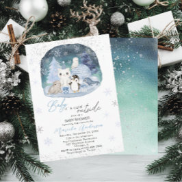 水の色アルティックベビーその冷たい屋外ベビーシャワー 招待状