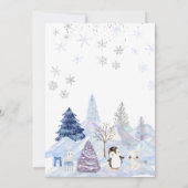 水の色アルティックベビーその冷たい屋外ベビーシャワー 招待状 (裏面)