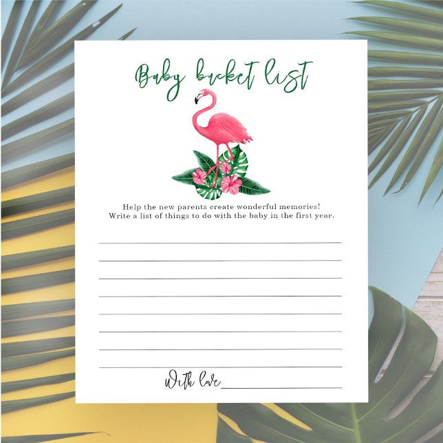 水の色アロハ！Pink Flamingo -ベビーバケットリスト (クリエイターアップロード済み)