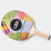 水の色アートをカスタマイズしたアイスクリームテーマ 卓球ラケット (横)