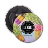 水の色アートをカスタマイズしたアイスクリームテーマ 栓抜き (正面)