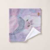 水の色アートビーナス女神の愛の精神デザイン バスタオルセット (ウォッシュタオル)