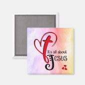 水の色イエス・クリスチャンについてのすべて マグネット (正面/裏面)