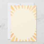 水の色イエローサンシャインニュートラルサンベビーシャワー 招待状 (裏面)