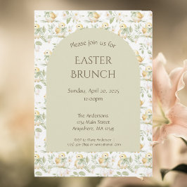 水の色イエローベビーチクスイースターブランチ招待状 シーズンカード