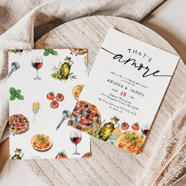 水の色イタリアンはアモア婚約パーティ 招待状