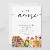 水の色イタリアンはアモア婚約パーティ 招待状 (正面)