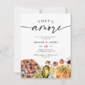 水の色イタリアンはアモーレハーサルディナー 招待状 (正面)