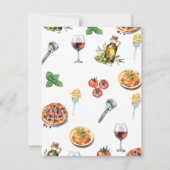 水の色イタリアンはアモーレハーサルディナー 招待状 (裏面)